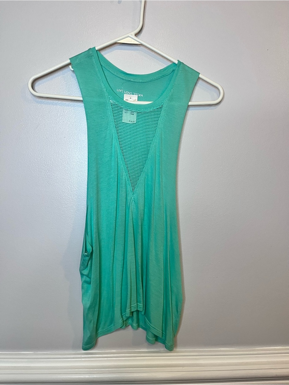 Aeropostale Mint Green Mesh-Back Flow Tank